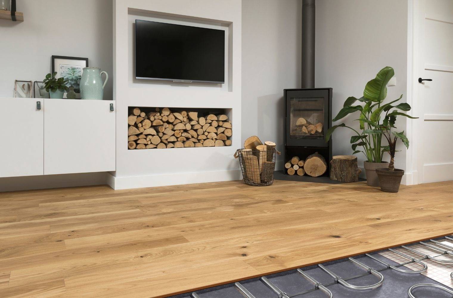 Vloerverwarming onder een PVC