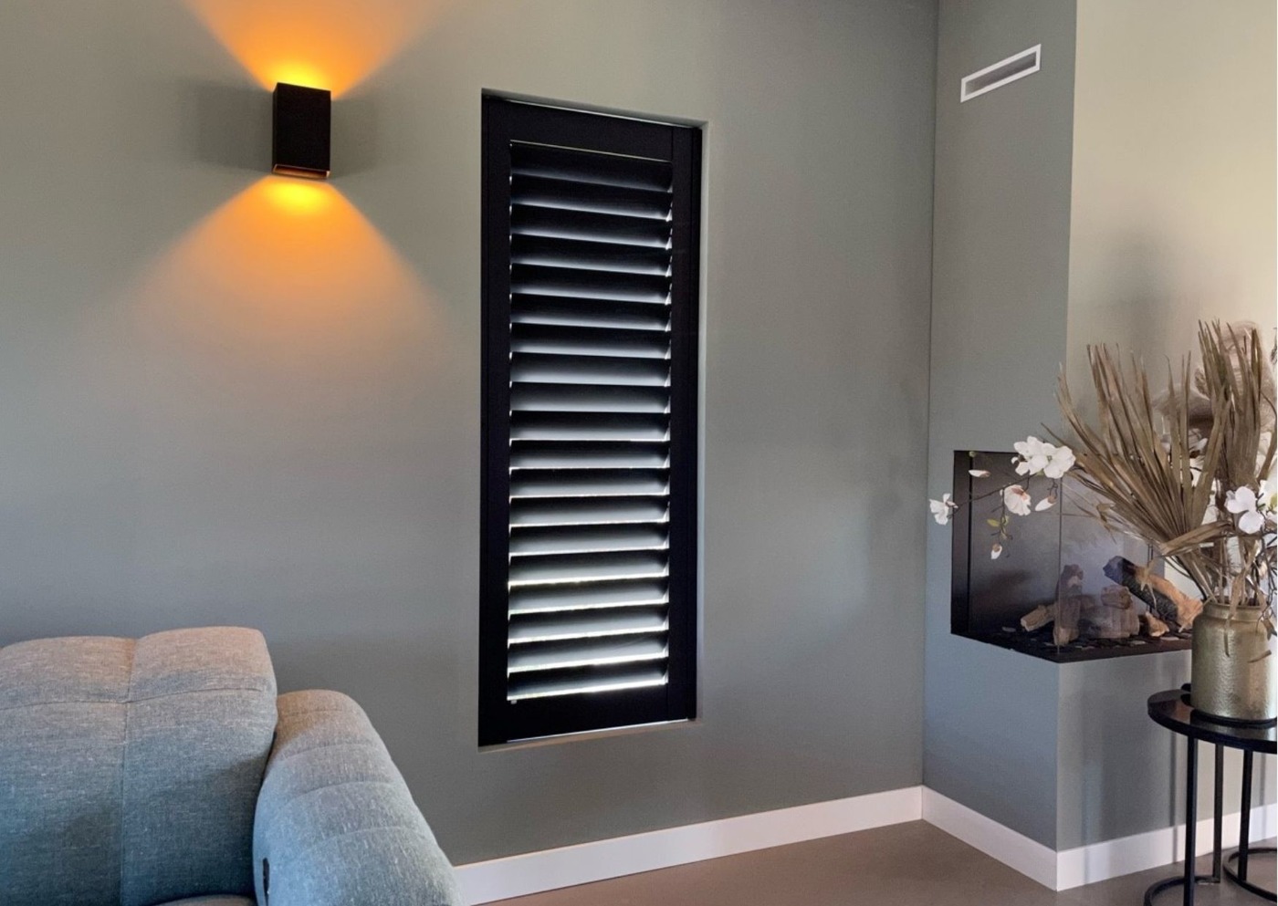 shutter raambekleding woonkamer